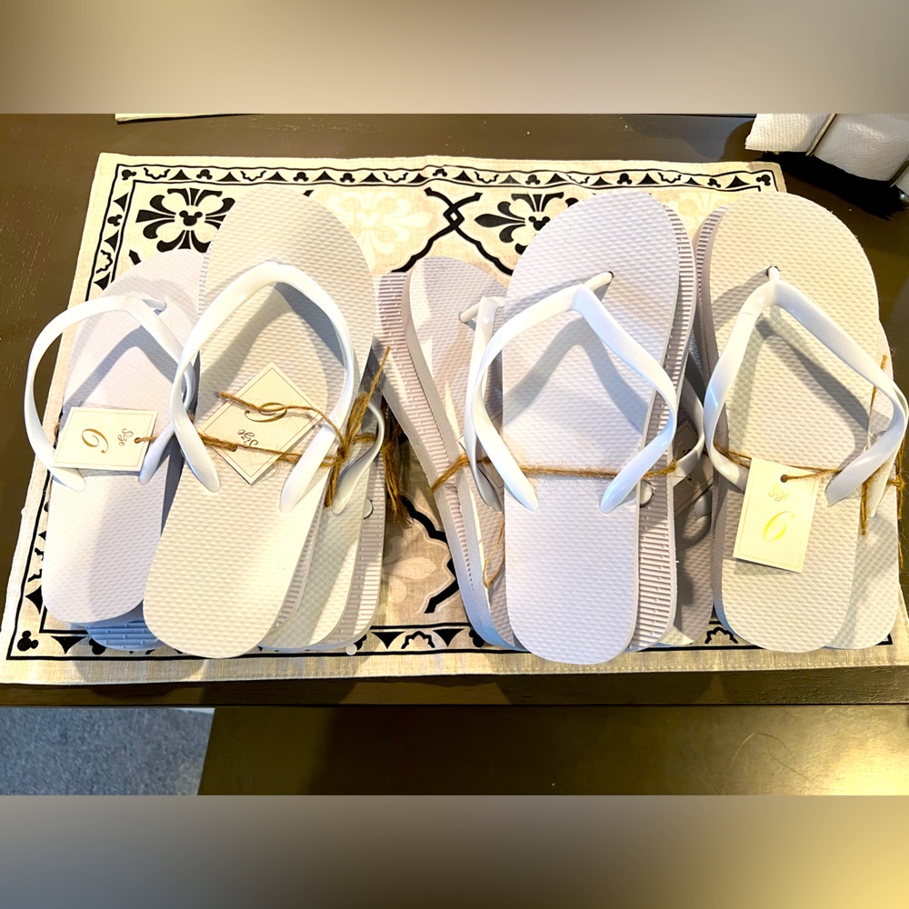 Brand new, unused Amazon flip flops